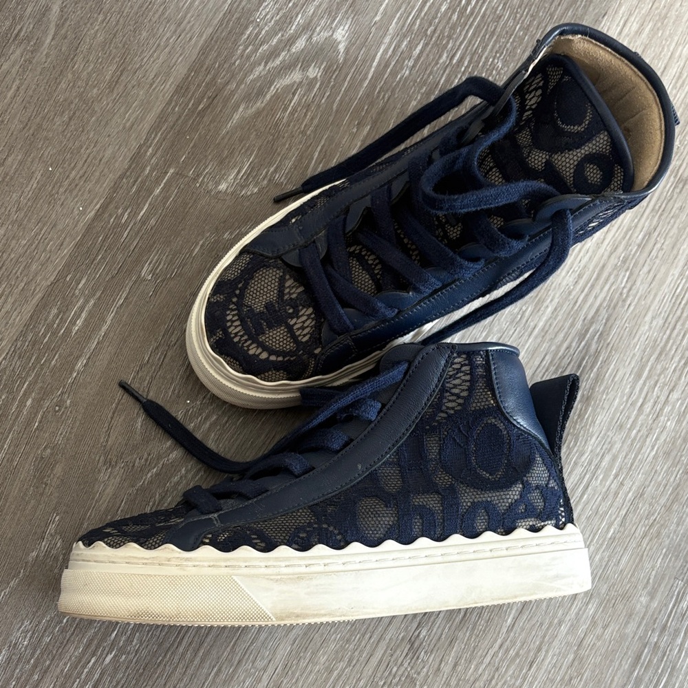 Authentic Chloe Dark Blue Sneakers
